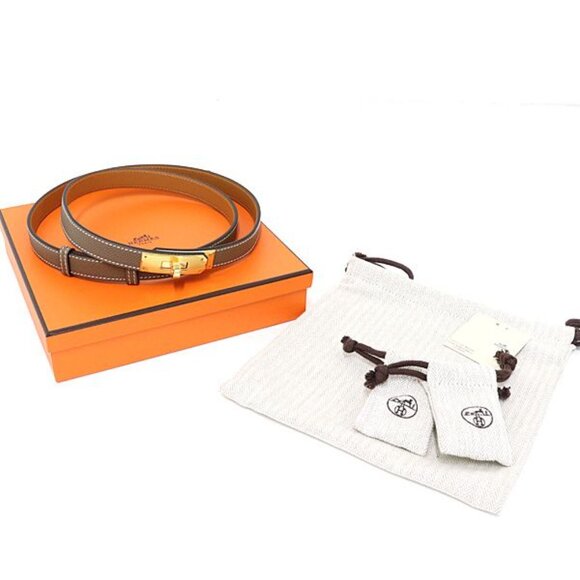 Hermes Belt Kelly 18 Vaux Epson Etoupe Gold Hardware main image 4
